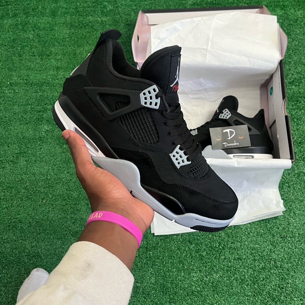 Jordan 4 black canvas